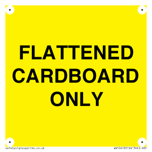 FLATTENED CARDBOARD ONLY
